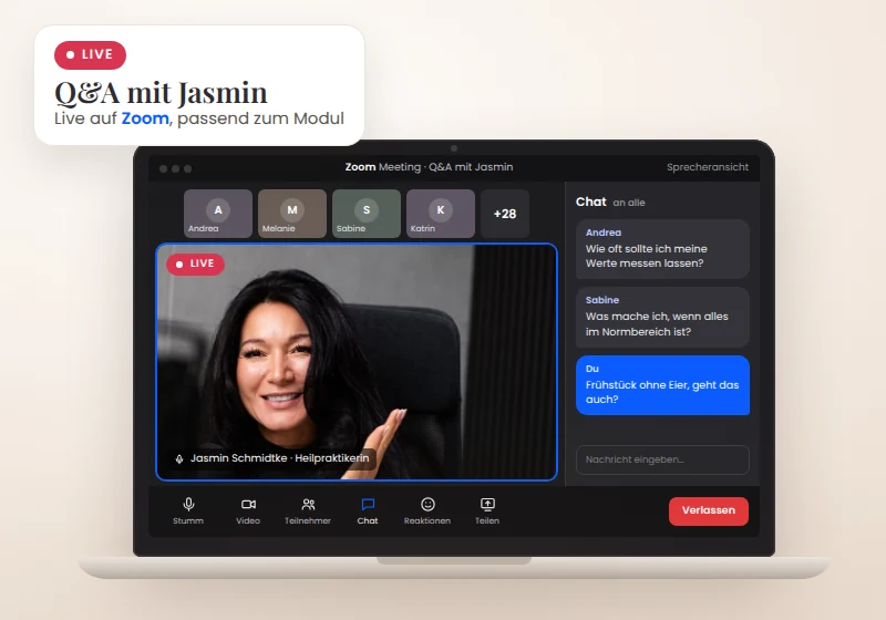 Live-Call mit Jasmin auf Zoom